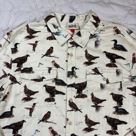 NWT Woolrich x Target Bird Motif Long Sleeve Button-Down Flannel Shirt Size L - Picture 4 of 6